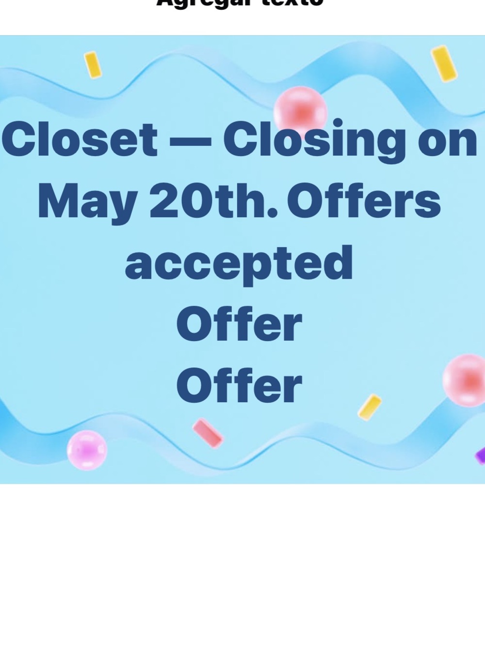 Offer welcome